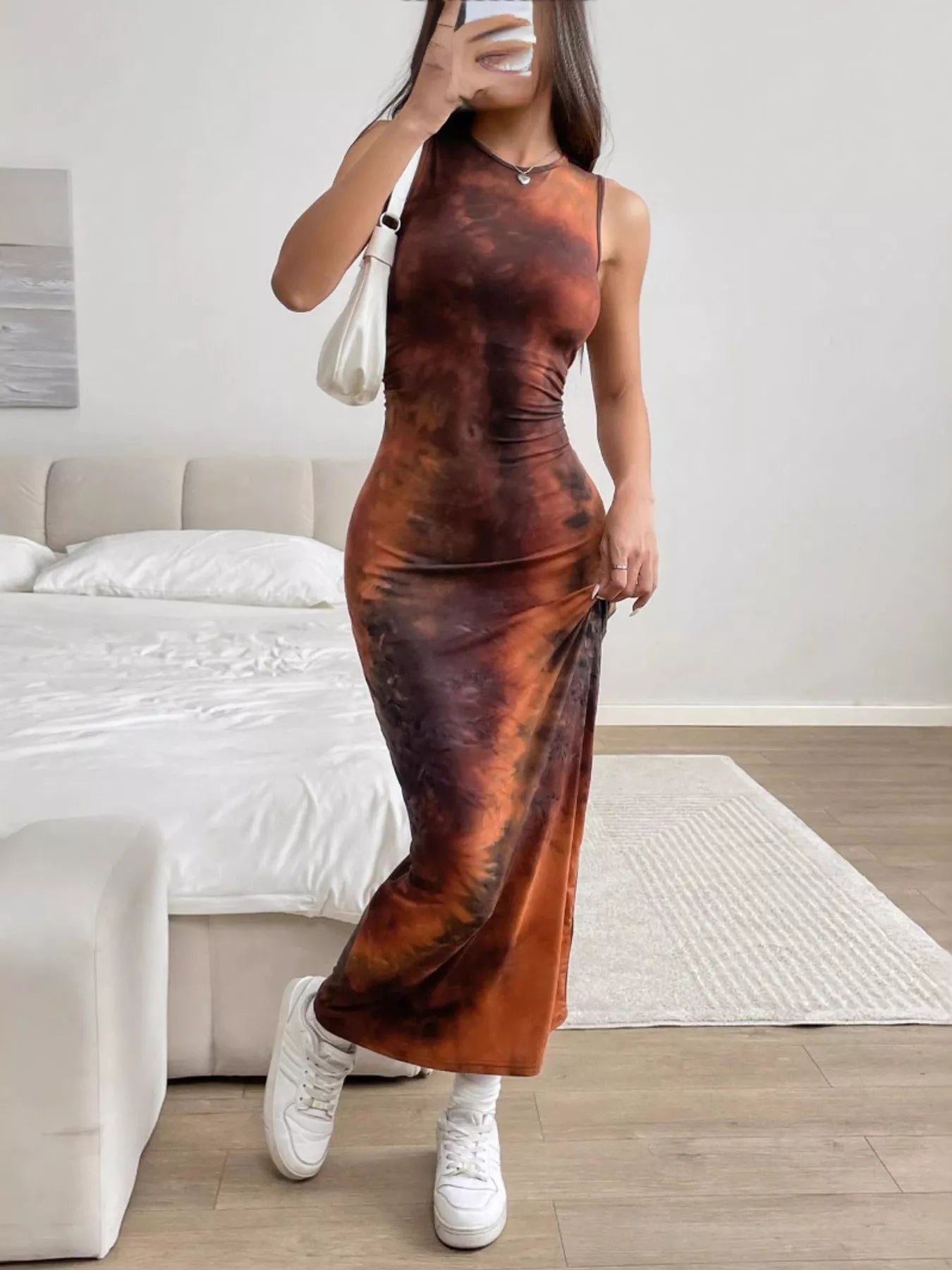 Tie-Dye Bodycon Maxi Dress – SassieStylez