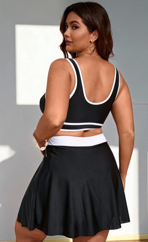Plus Size One-piece Casual Swimsuit