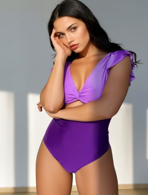Plus Size One-piece Casual Swimsuit