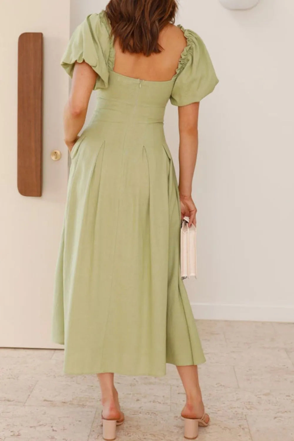 Sweetheart Neck Puff Dress
