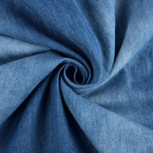 Denim Loose Short Sleeve Midi Dress