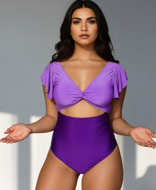 Plus Size One-piece Casual Swimsuit
