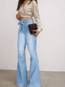 High Waisted Flared Jeans - Wide Leg Jeans
