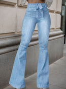 High Waisted Flared Jeans - Wide Leg Jeans