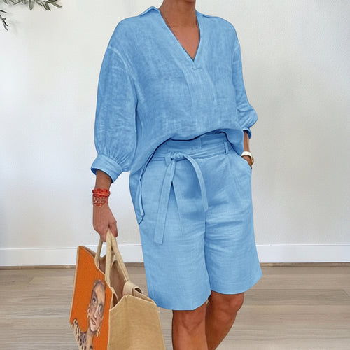 Cotton And Linen Women's Clothing Fashion Casual Set