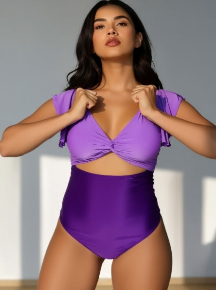 Plus Size One-piece Casual Swimsuit