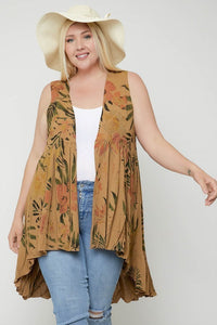 Flattering Silhouette Sleeveless Cardigan