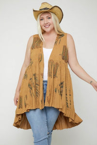 Flattering Silhouette Sleeveless Cardigan