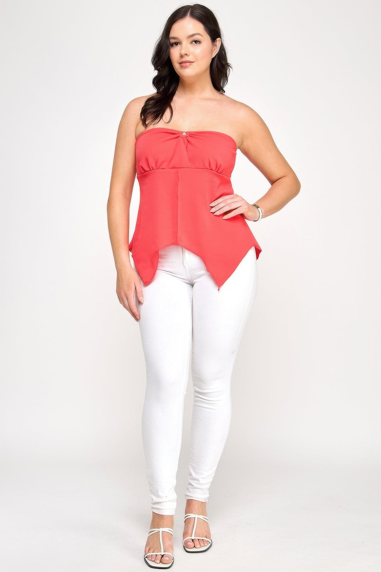 Strapless O-ring Asymmetric Top