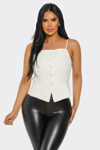 Chic Button-up Corset Top