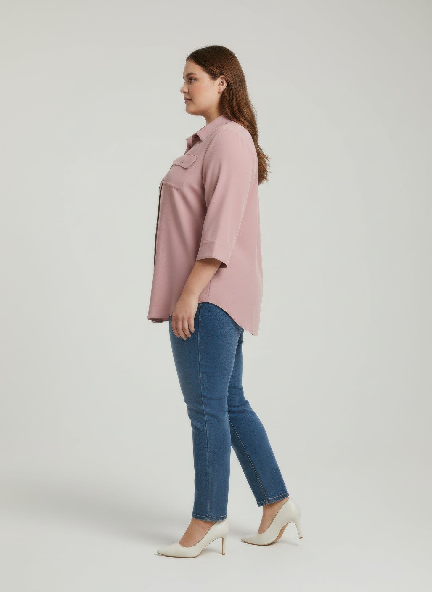 Sand Utility Button Front Shirt Tunic