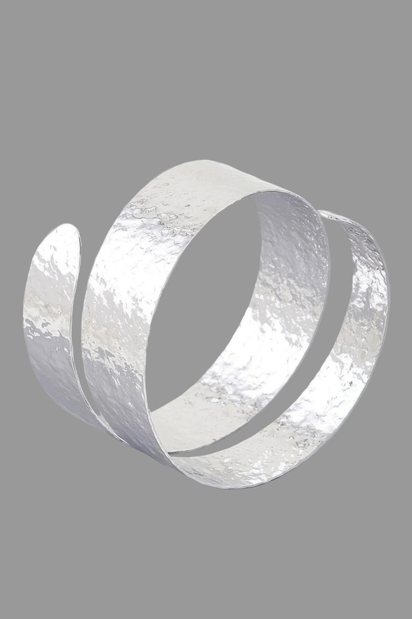 Hammered Wrap Around Cuff Bracelet