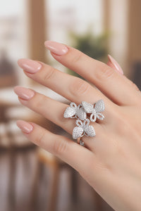 Bejeweled Butterfly Wrap Ring