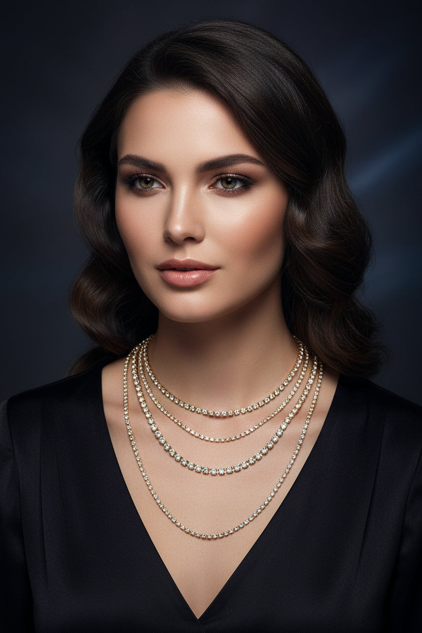 Rhinestone Multi-layer Necklace