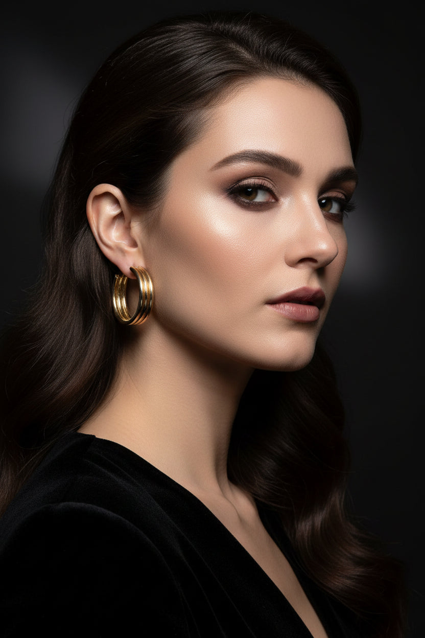 Triple Hoop Earring