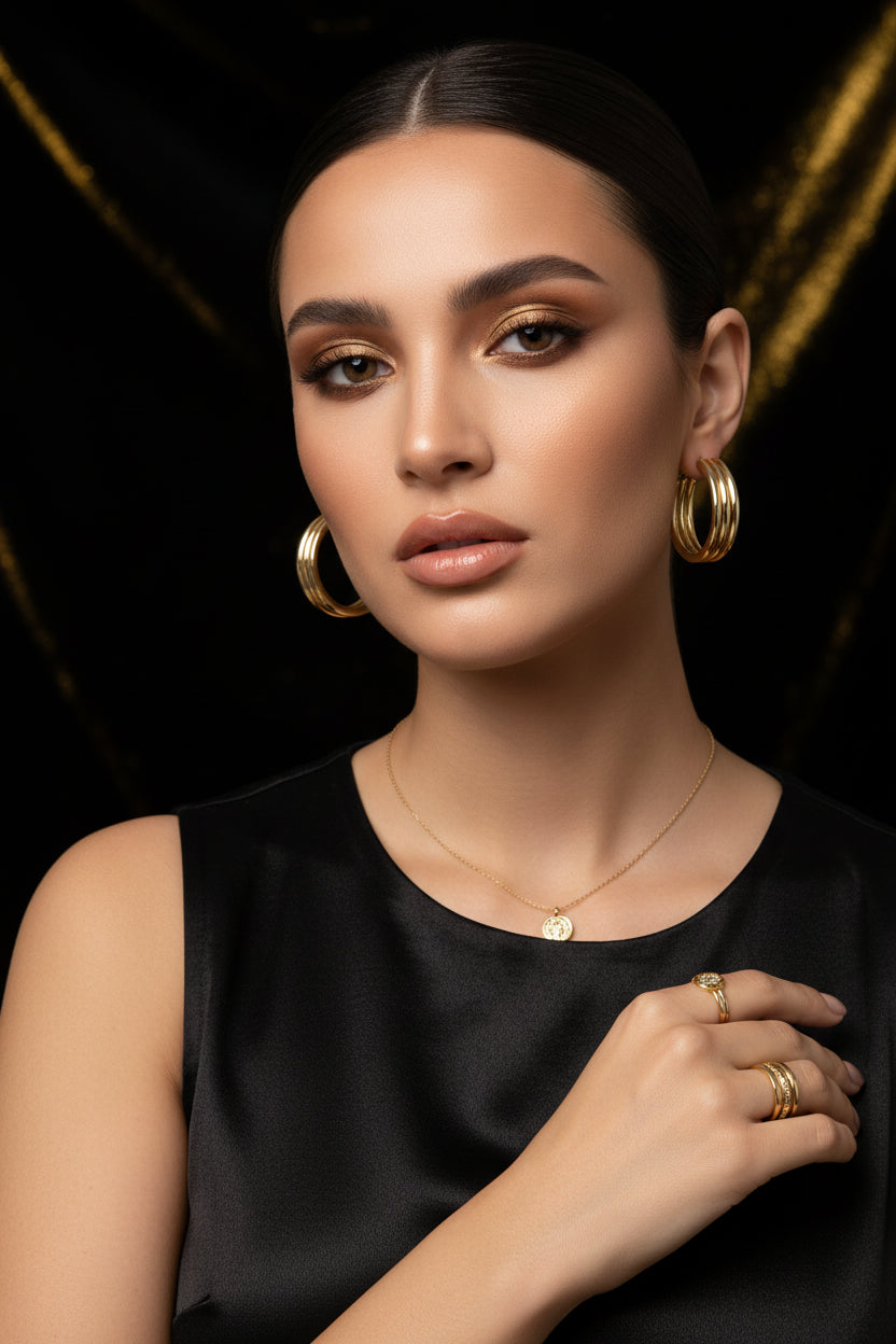 Triple Hoop Earring