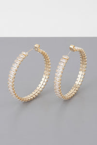 Multi Crystal Hoop Earrings