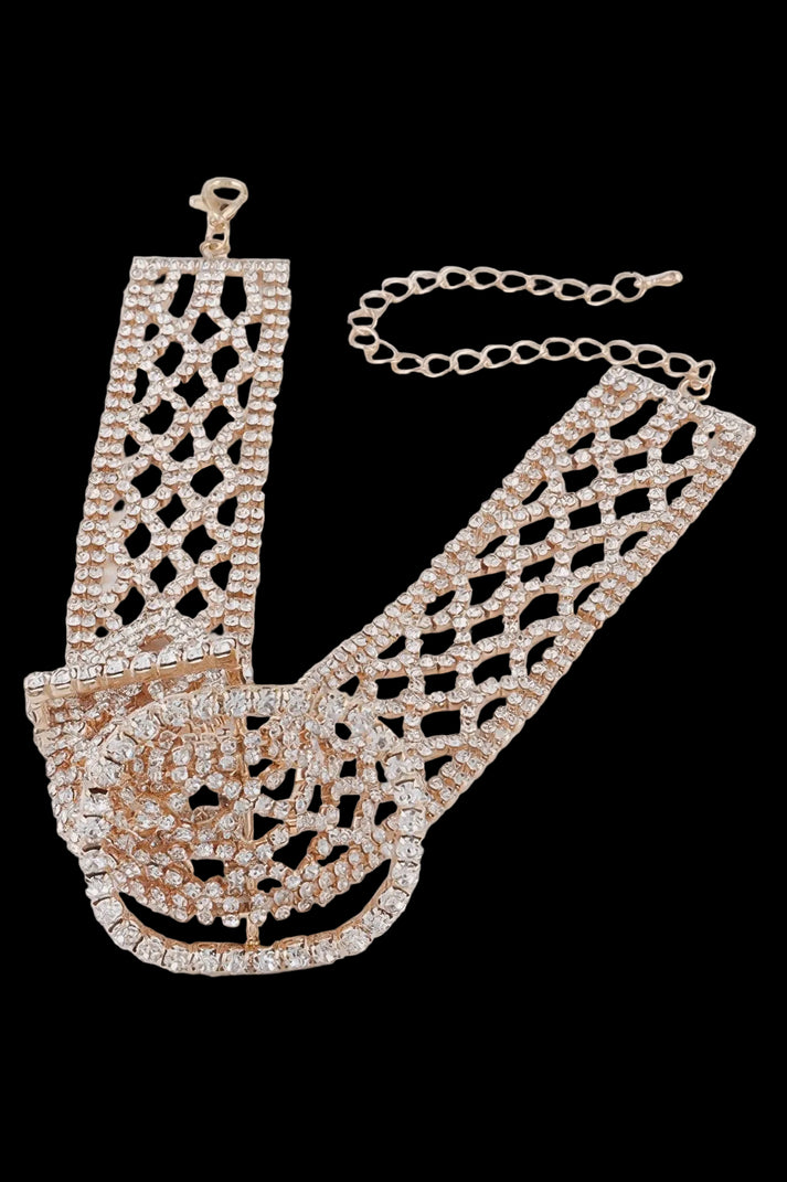 Diamond Belt Choker Necklace