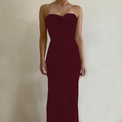 Bandeau Wrap Maxi Dress
