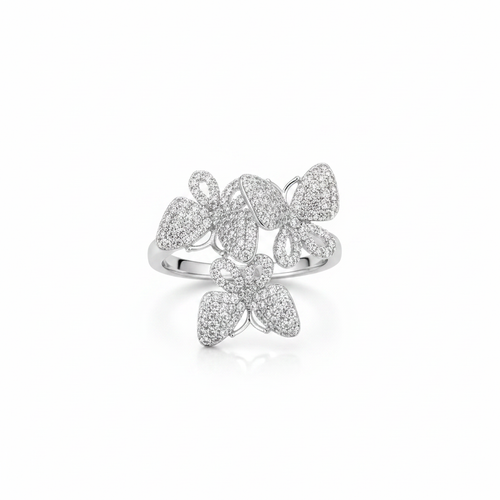 Bejeweled Butterfly Wrap Ring - Front