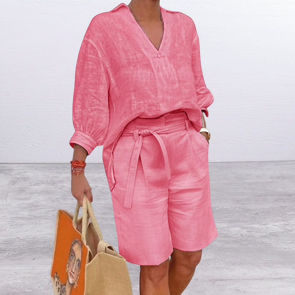 Cotton And Linen Women's Clothing Fashion Casual Set