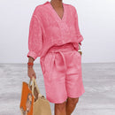 Cotton And Linen Women's Clothing Fashion Casual Set