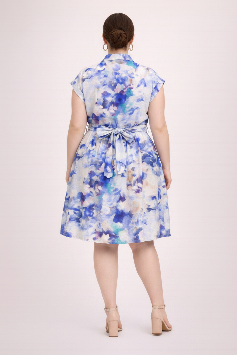 Floral Shirt Dress Back