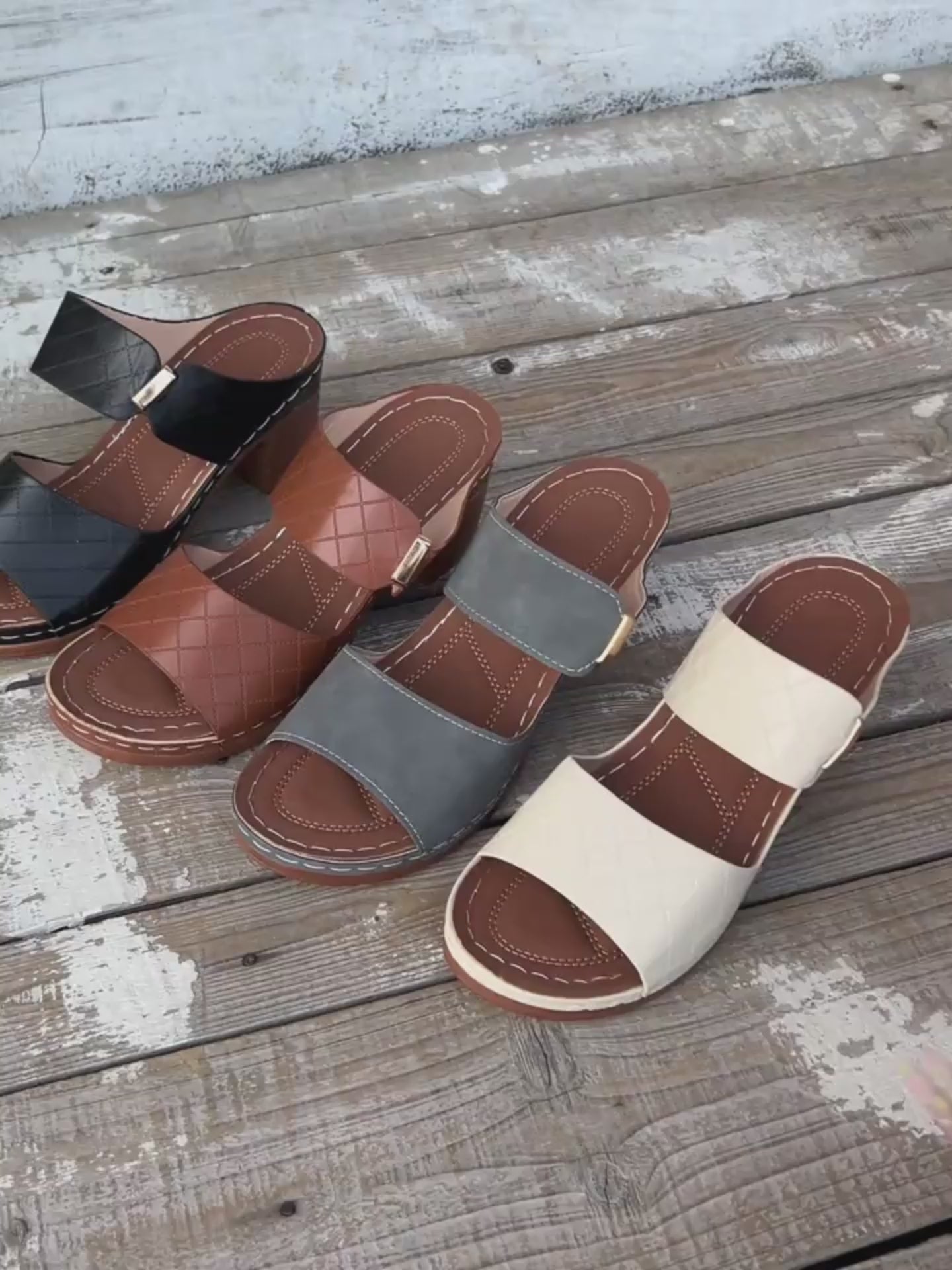 Fish Mouth Sandals Chunky Heel